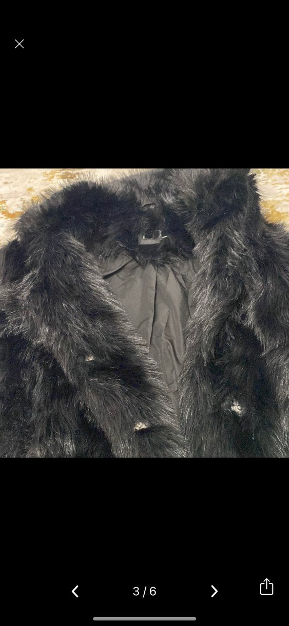 Siyah kürk Detaylı Kadın Kaban - Görsel 3