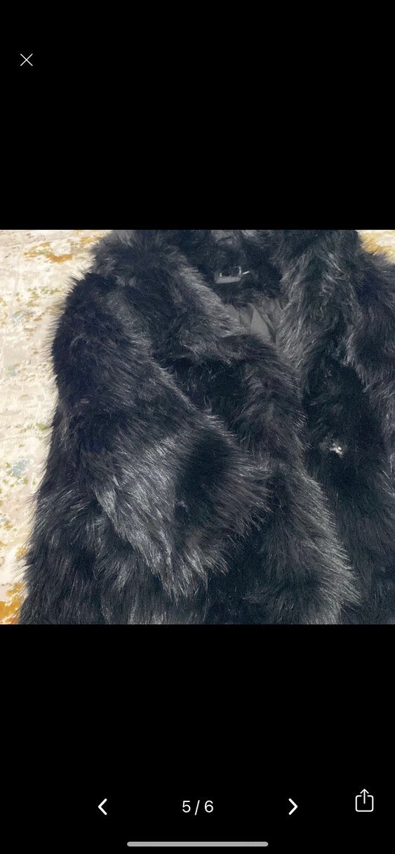 Siyah kürk Detaylı Kadın Kaban - Görsel 5