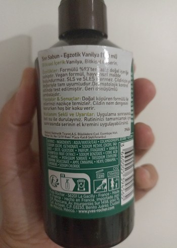  Beden Yves Rocher Bourbon Vanilya Köpüren El Sabunu