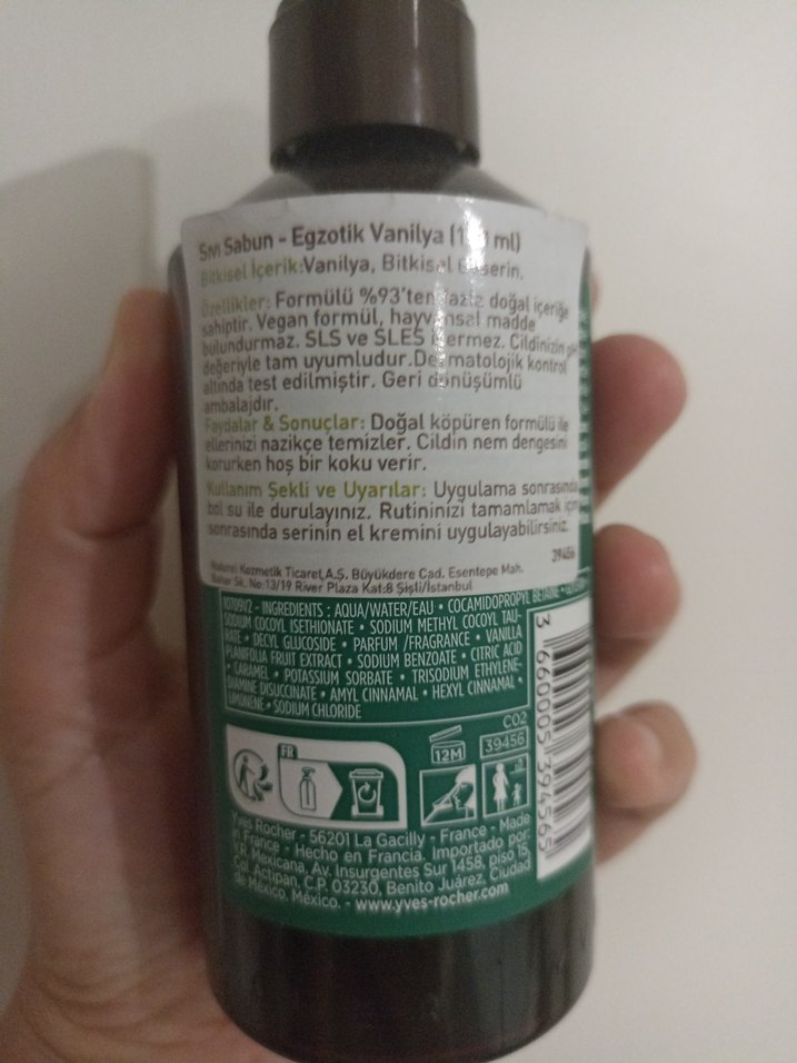 Yves Rocher Bourbon Vanilya Köpüren El Sabunu - Görsel 3