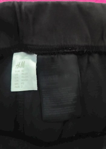 H&M 1,5-2 yasSiyah Baskılı Kemerli Mini kız bebekŞortu - Görsel 5