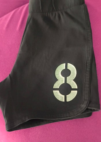 H&M 1,5-2 yasSiyah Baskılı Kemerli Mini kız bebekŞortu - Görsel 3