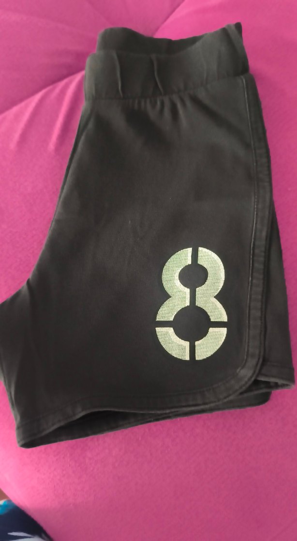 H&M 1,5-2 yasSiyah Baskılı Kemerli Mini kız bebekŞortu - Görsel 3