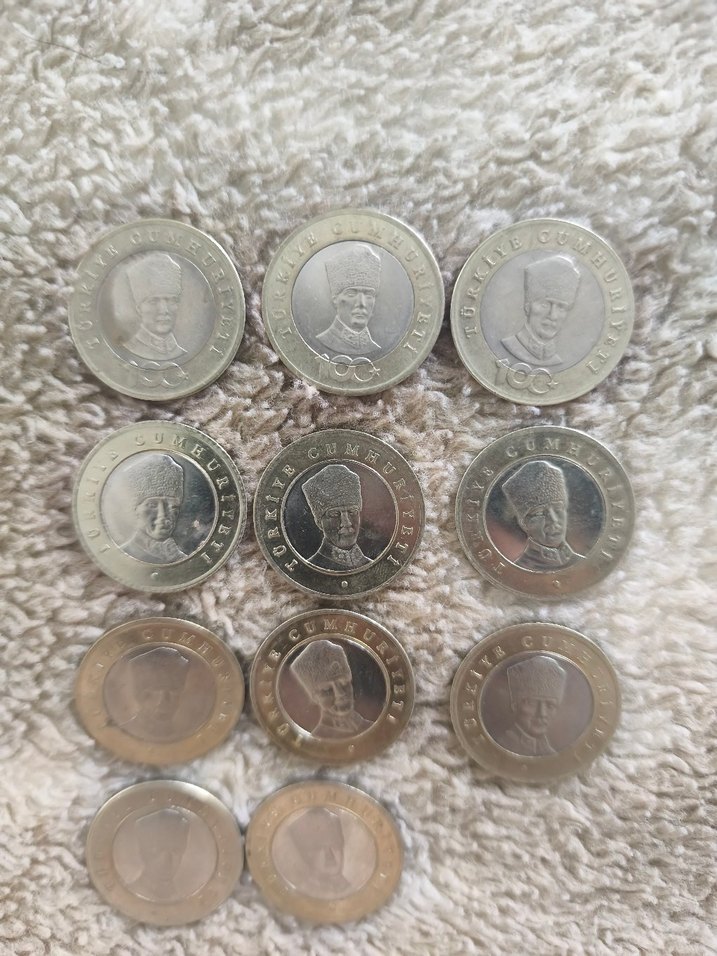 koleksiyonlik 100.yil parasi 10 adet - Görsel 2