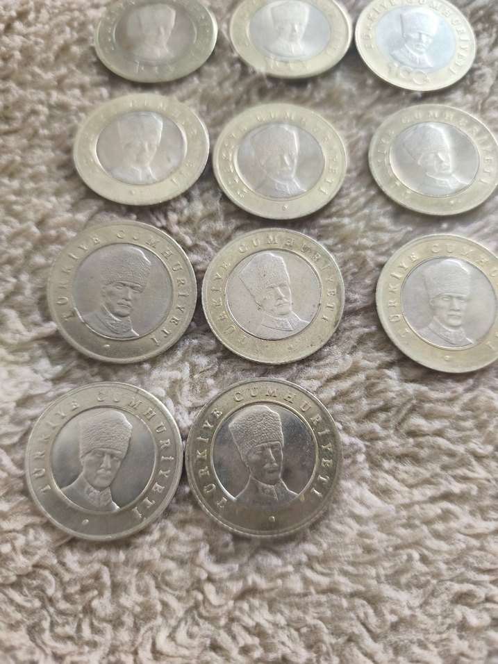 koleksiyonlik 100.yil parasi 10 adet - Görsel 3