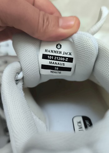 Beyaz Bağcıklı Kadın Spor Ayakkabı Hammer Jack - Görsel 7