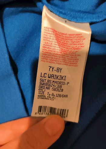 Erkek Çocuk Mavi Real Madrid Sweatshirt7-8 yas - Görsel 8