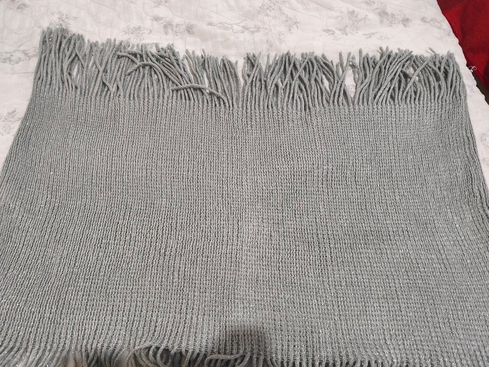 Gri Örgü Kadın Şal - Görsel 2