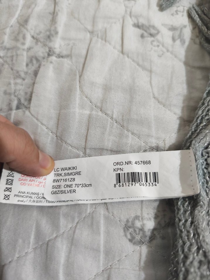 Gri Örgü Kadın Şal - Görsel 4