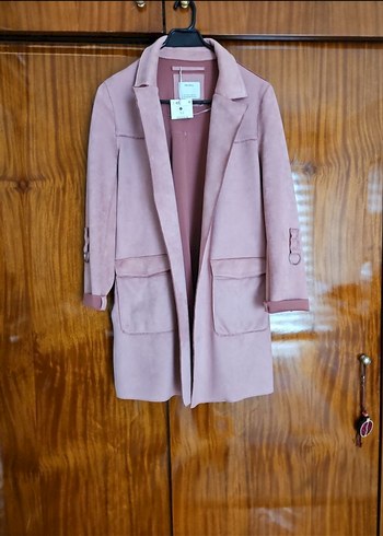 Bershka Süet Görünümlü Blazer Ceket