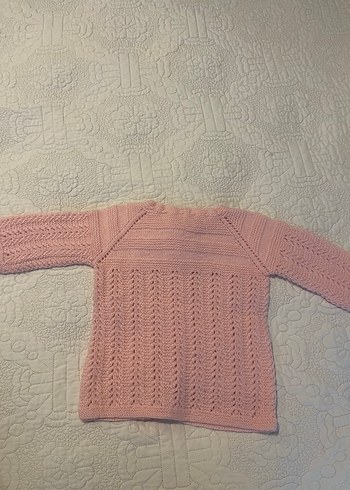 Diğer Kız Çocuk Pembe Örgü Vintage Hırka