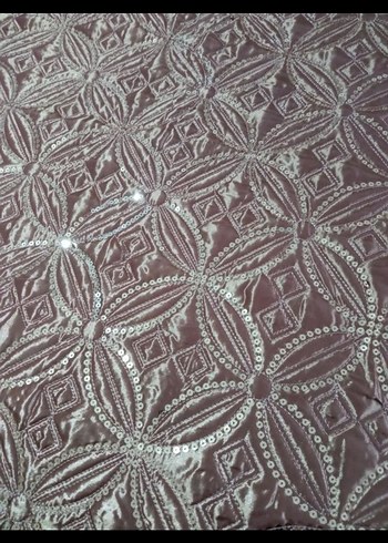 Kahverengi Nakışlı pul işli Yatak Örtüsü - Görsel 4