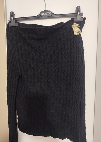 Siyah, kravuze yakalı hirka - Görsel 3