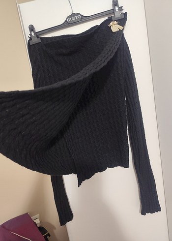 Siyah, kravuze yakalı hirka - Görsel 2