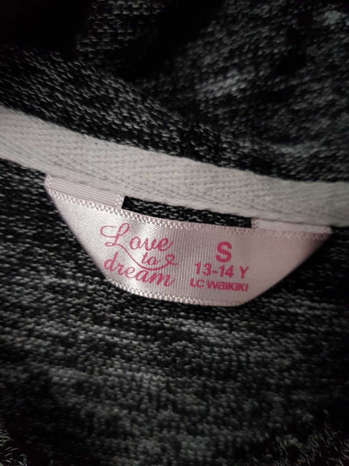 Gri Kapüşonlu Fermuarlı Sweatshirt - Görsel 3