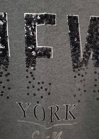 Gri Pul Detaylı Kadın Sweatshirt - Görsel 2