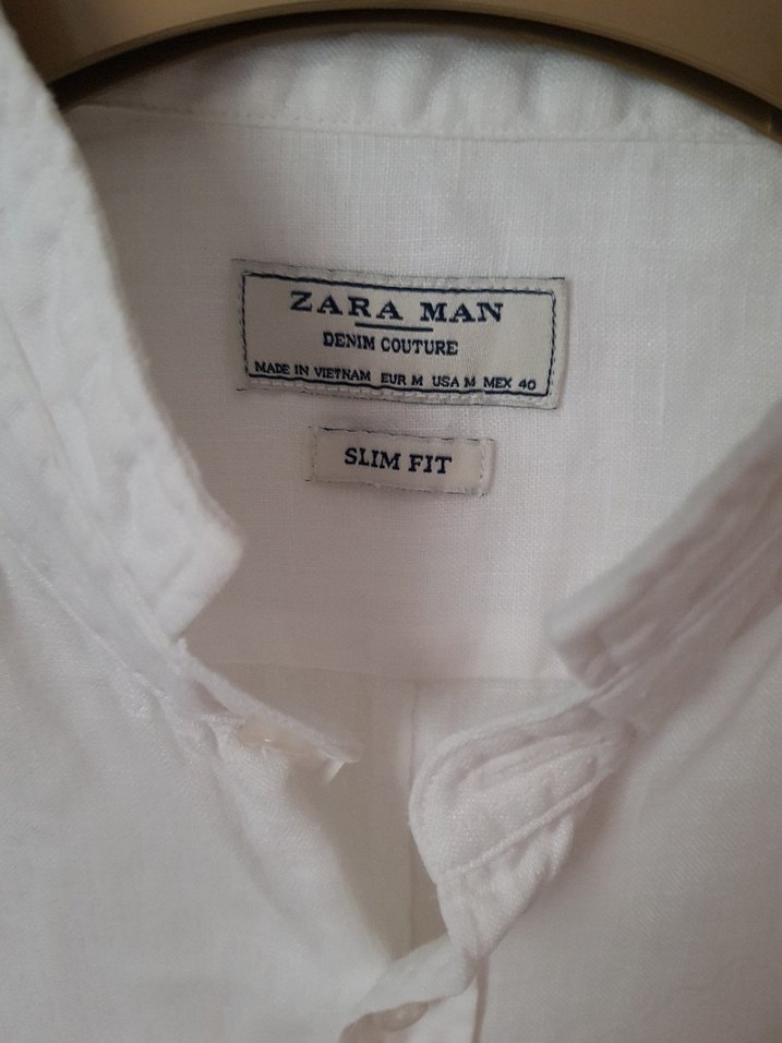 Erkek Beyaz Uzun Kollu Denim Gömlek - Görsel 3