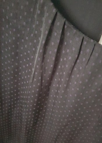 Siyah Midi V Yaka Salaş Elbise - Görsel 6