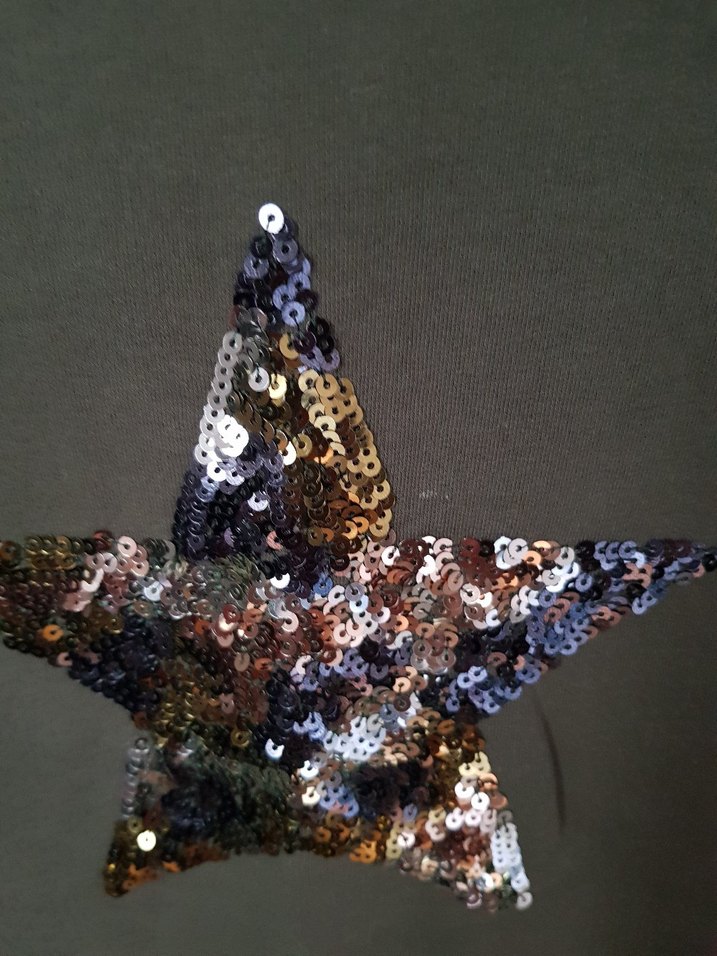 Pul İşlemeli Yeşil Sweatshirt - Görsel 2