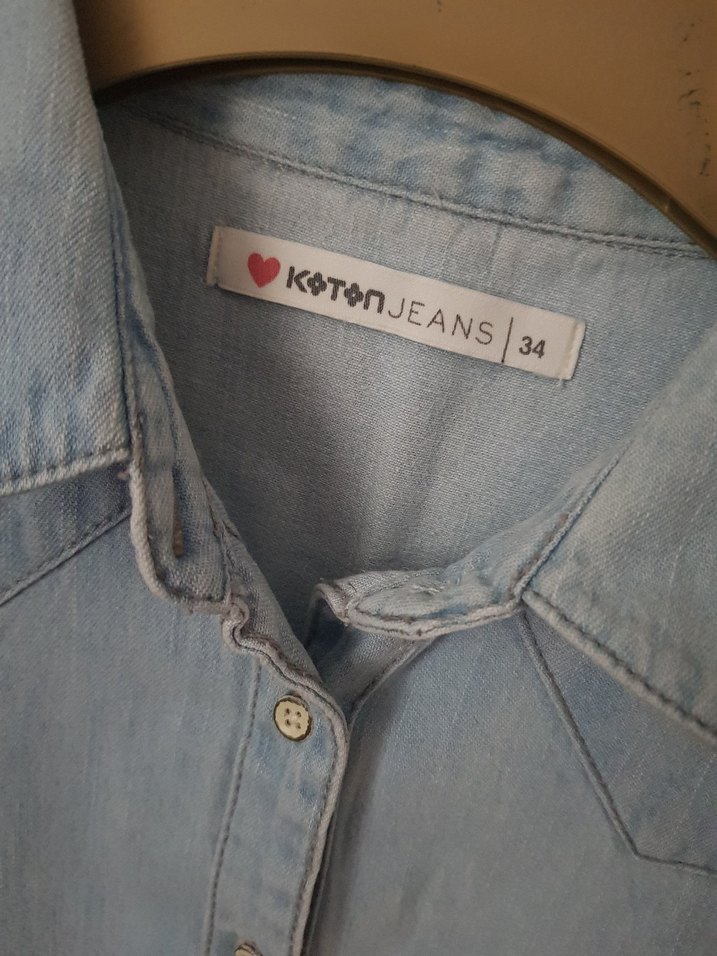 Düğmeli Kolsuz Midi Kot Elbise - Görsel 3