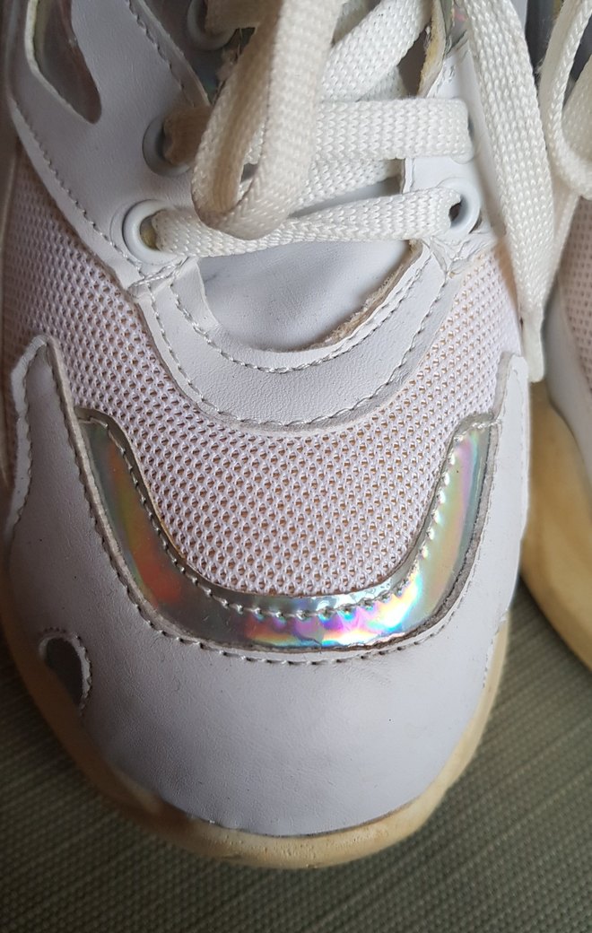 Beyaz Bağcıklı Spor Kadın Sneakers - Görsel 5