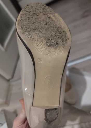 Bej Stiletto Topuklu Kadın Ayakkabı - Görsel 5