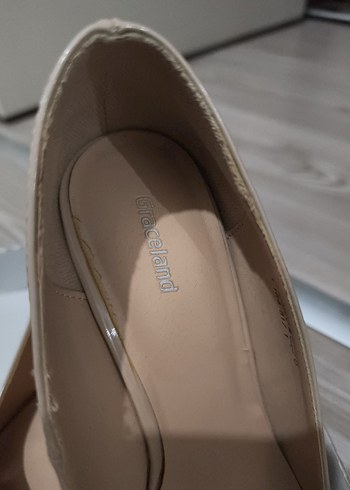 Bej Stiletto Topuklu Kadın Ayakkabı - Görsel 6