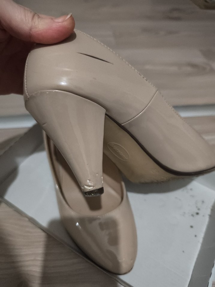 Bej Stiletto Topuklu Kadın Ayakkabı - Görsel 4