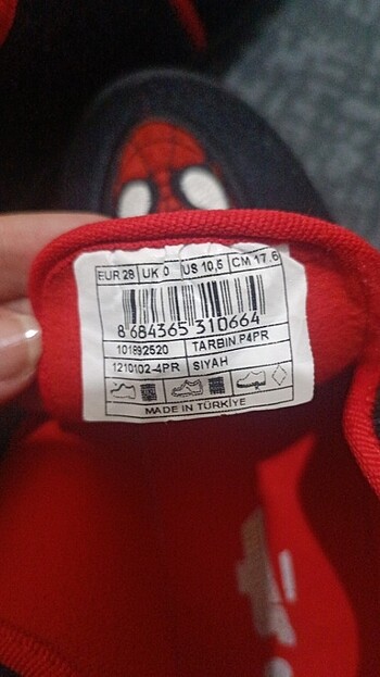 Spider-Man Cocuk Panduf 28 numara