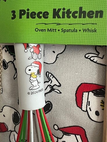 Peanuts Snoopy Peanuts 3 lü eldiven spatula seti