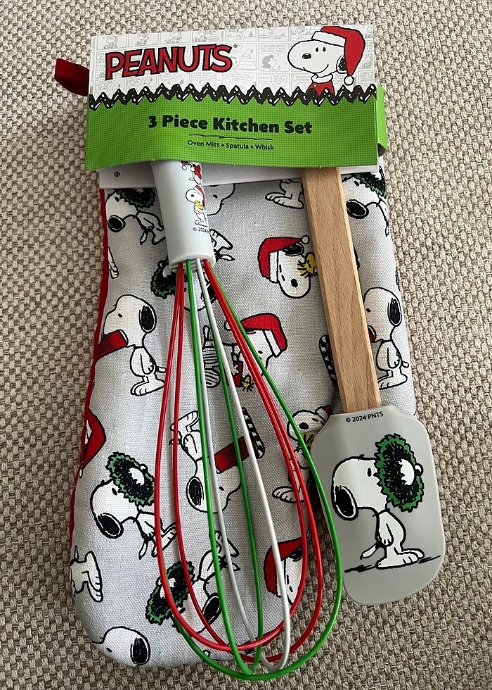 Snoopy Peanuts 3 lü eldiven spatula seti - Görsel 5