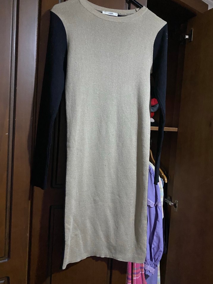 Gri Midi Triko Kadın Elbise - Görsel 3