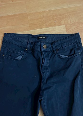 Kadın Lacivert Denim Normal Kesim Pantolon - Görsel 2