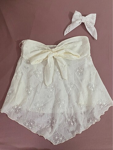 coquette lolita dantel straplez bluz