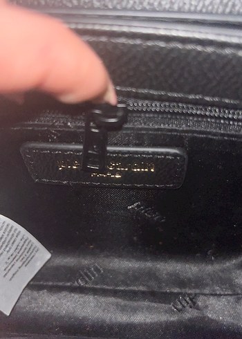 Beden Pierre Cardin Siyah Deri Zincir Detaylı Çanta