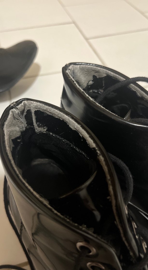 Siyah Deri Blok Topuklu Punk Botlar - Görsel 3