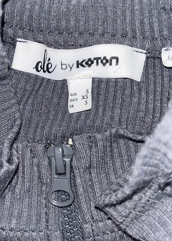 Kadın Gri Mini Fermuarlı Ceket - Görsel 2