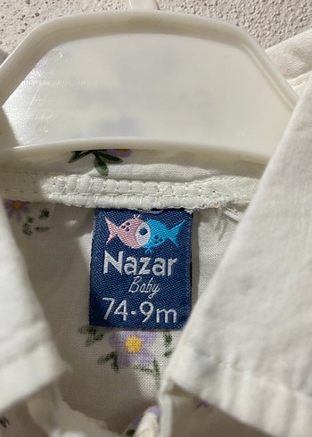 Kız Çocuk Beyaz Çiçekli Fırfırlı Gömlek - Görsel 3