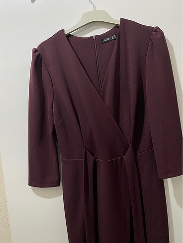 m Beden Bordo Elbise