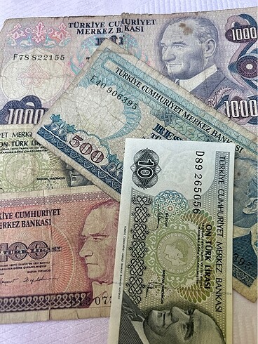  Beden Eski Türk Parası Banknot Koleksiyon