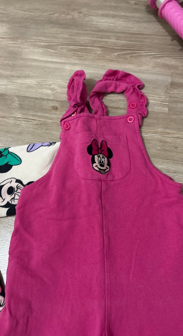 Pembe Baskılı Uzun Kollu Kız Bebek Takımı - Görsel 3