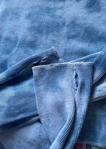 Kızlar için Uzun Kollu Batik Denim Tişört(((( M BEDEN))) - Görsel 3