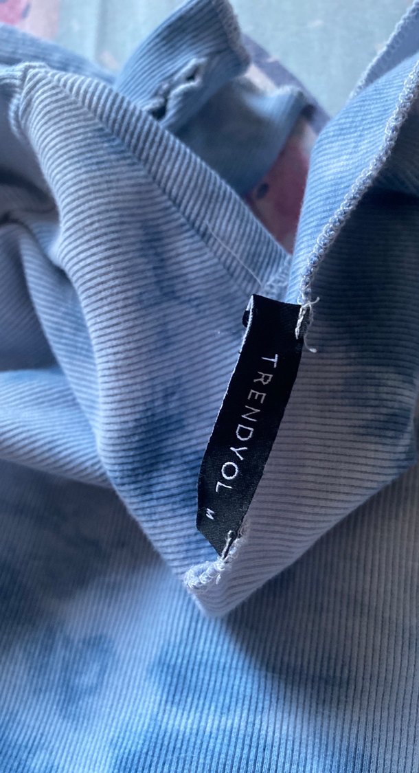 Kızlar için Uzun Kollu Batik Denim Tişört(((( M BEDEN))) - Görsel 5