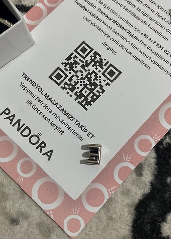 Pandora  EHarfi Gri Baskılı Kadın Charm - Görsel 2