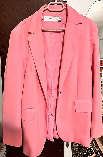 s Beden pembe Renk Bershka blazer