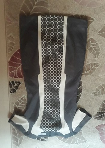 Gri Baskılı Uzun Bantlı Kadın Kalem Elbise