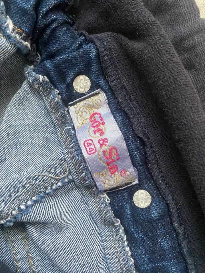 Gri Lastikli Mavi Hamile Denim Pantolon - Görsel 4