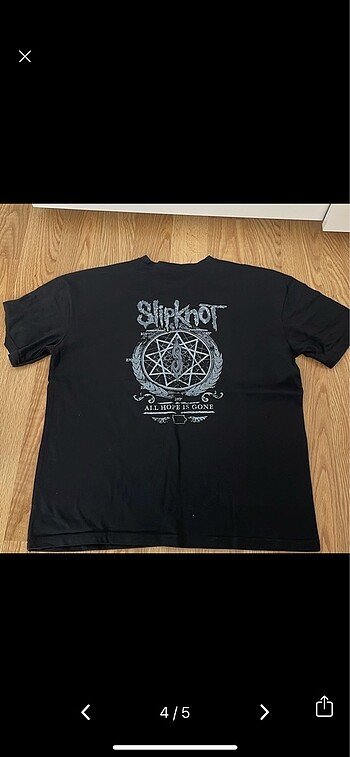 l Beden siyah Renk Slipknot All Hope is Gone Metal Tisort