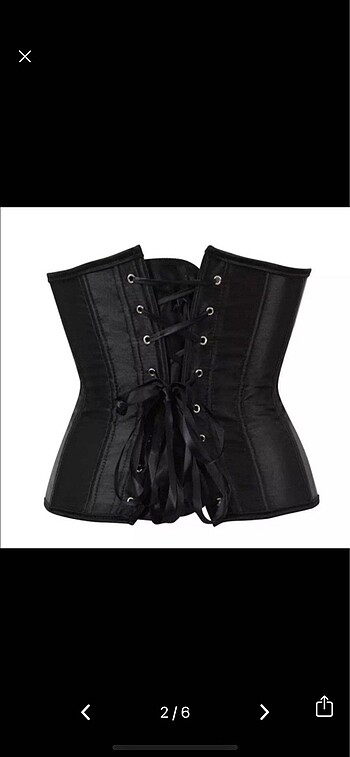 Killstar Siyah saten gotik korse