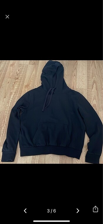 m Beden H&M oversize siyah sweatshirt